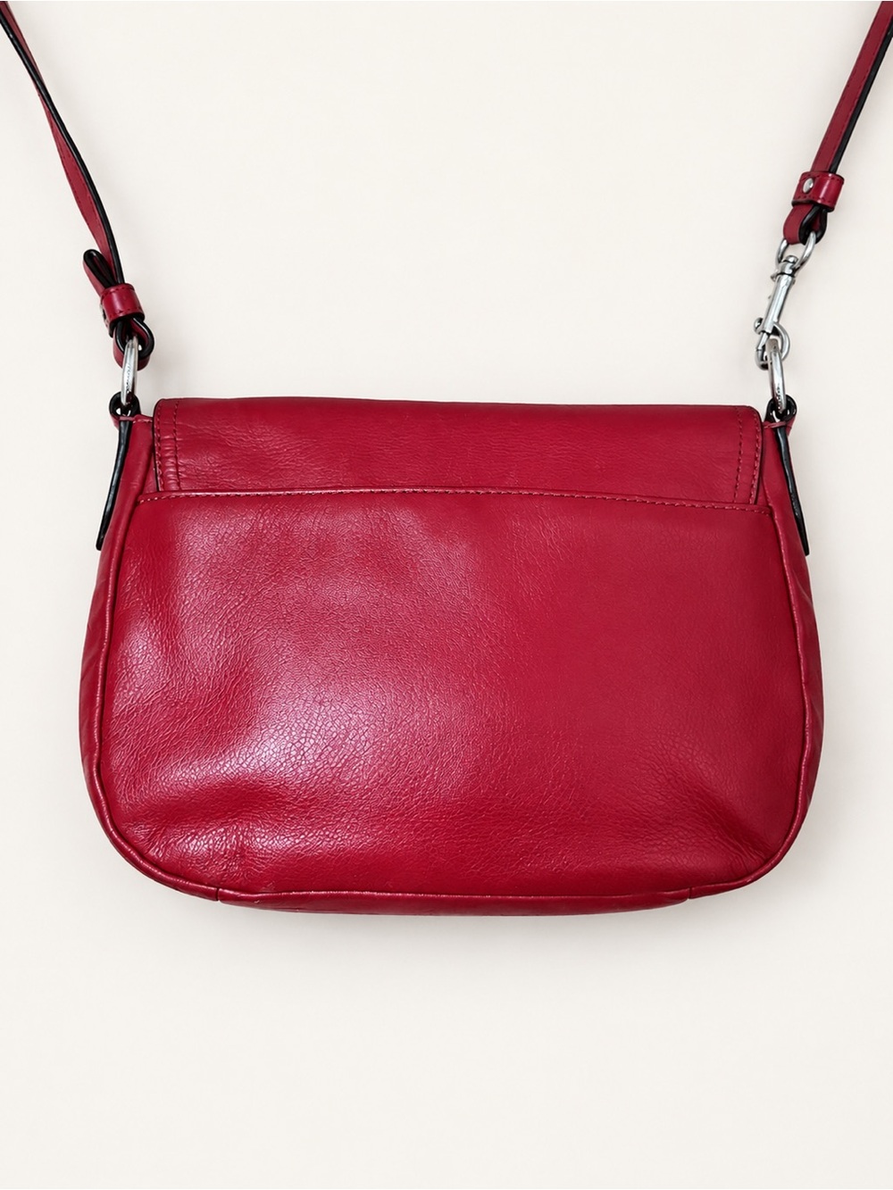 Coach Taylor Mini Flap Crossbody Bag F31844 Berry Red Leather - Picture 3 of 12